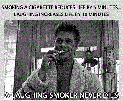 laughing smoker